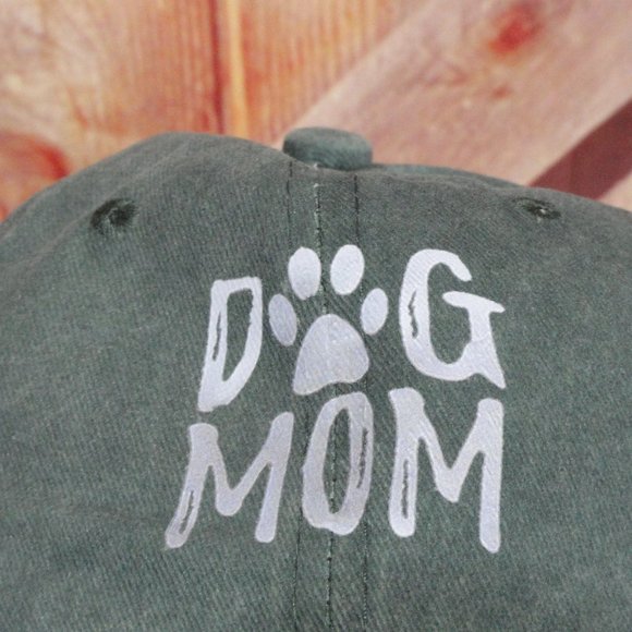 Dog Mom Paw Print ball cap, NWOT cotton heat pressed~adjustable~cute loo… - Picture 2 of 6